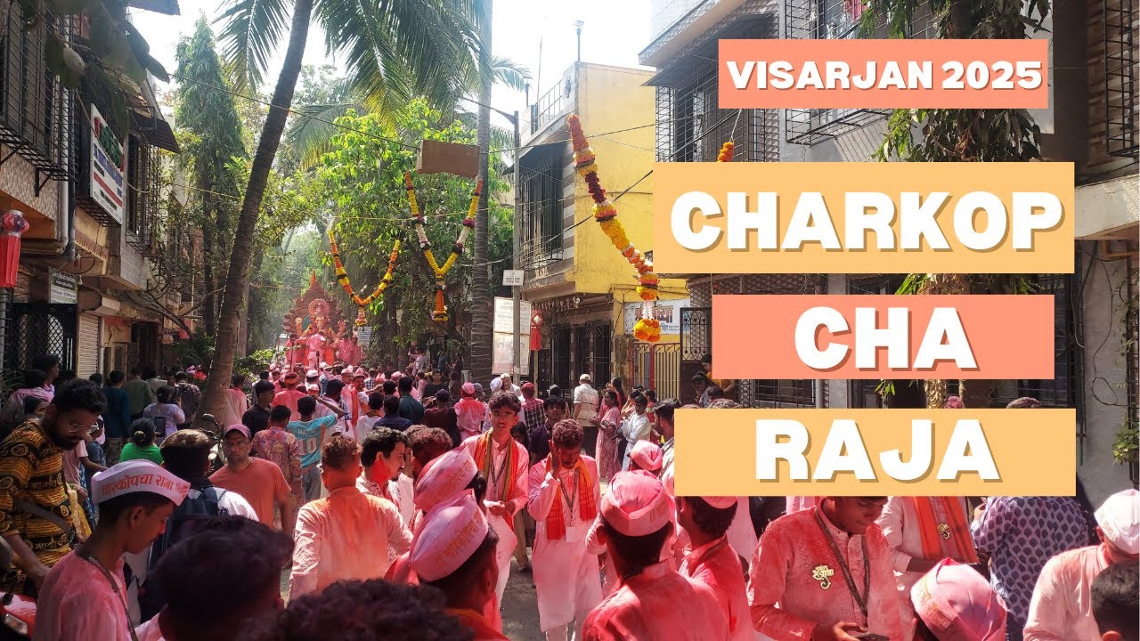Charkop Cha Raja Visarjan 2025 | Live | Kandivali | #charkopcharaja #visarjan2025