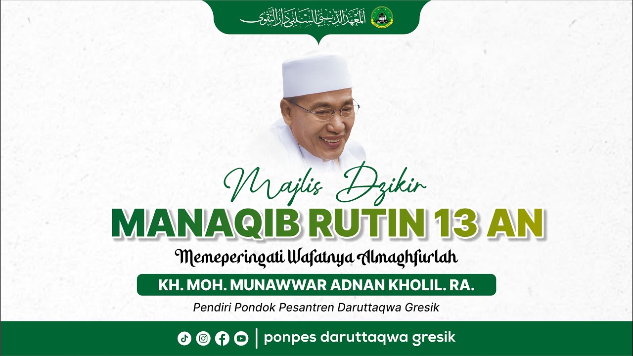 🔴[ LIVE ] MANAQIB RUTIN 13-AN | PONPES DARUTTAQWA PUTRA I | SUCI MANYAR GRESIK 2025