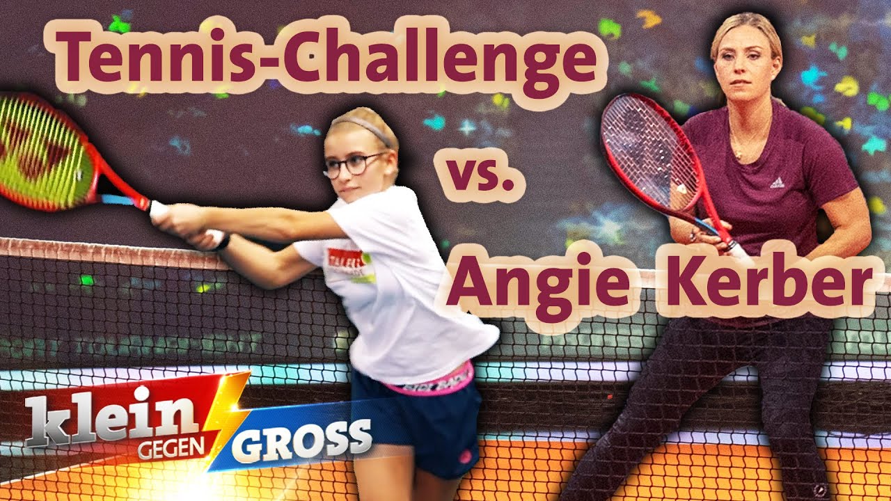 Angelique Kerber vs. Karlotta (12): Wer trifft mehr Tennisbälle ins Ziel? | Klein gegen Groß