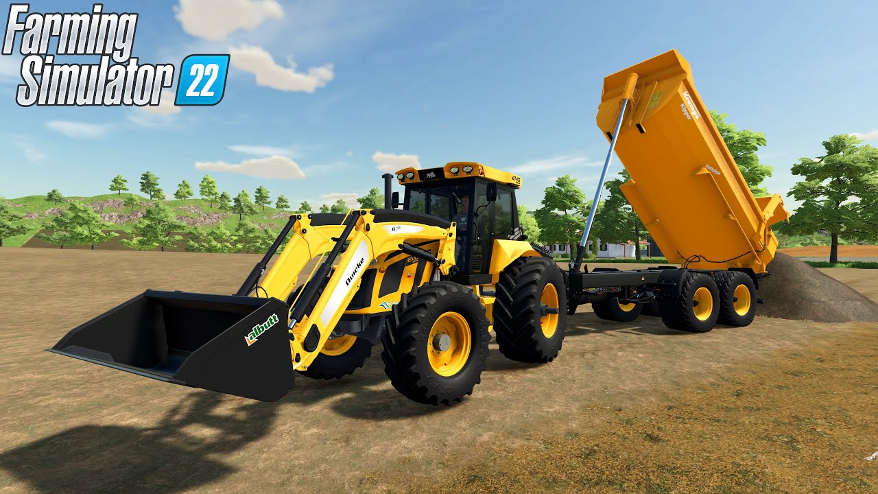 Farming Simulator 22 - PAUNY EVO Tractor Loader With Trailer Dump