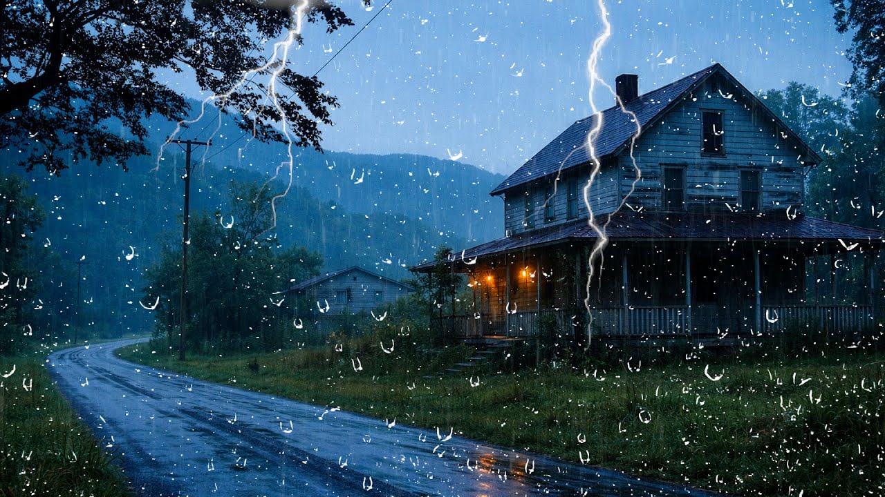 Noche Lluviosa y Silenciosa 🌧️ | Lluvia en el Techo para Sueño Reparador