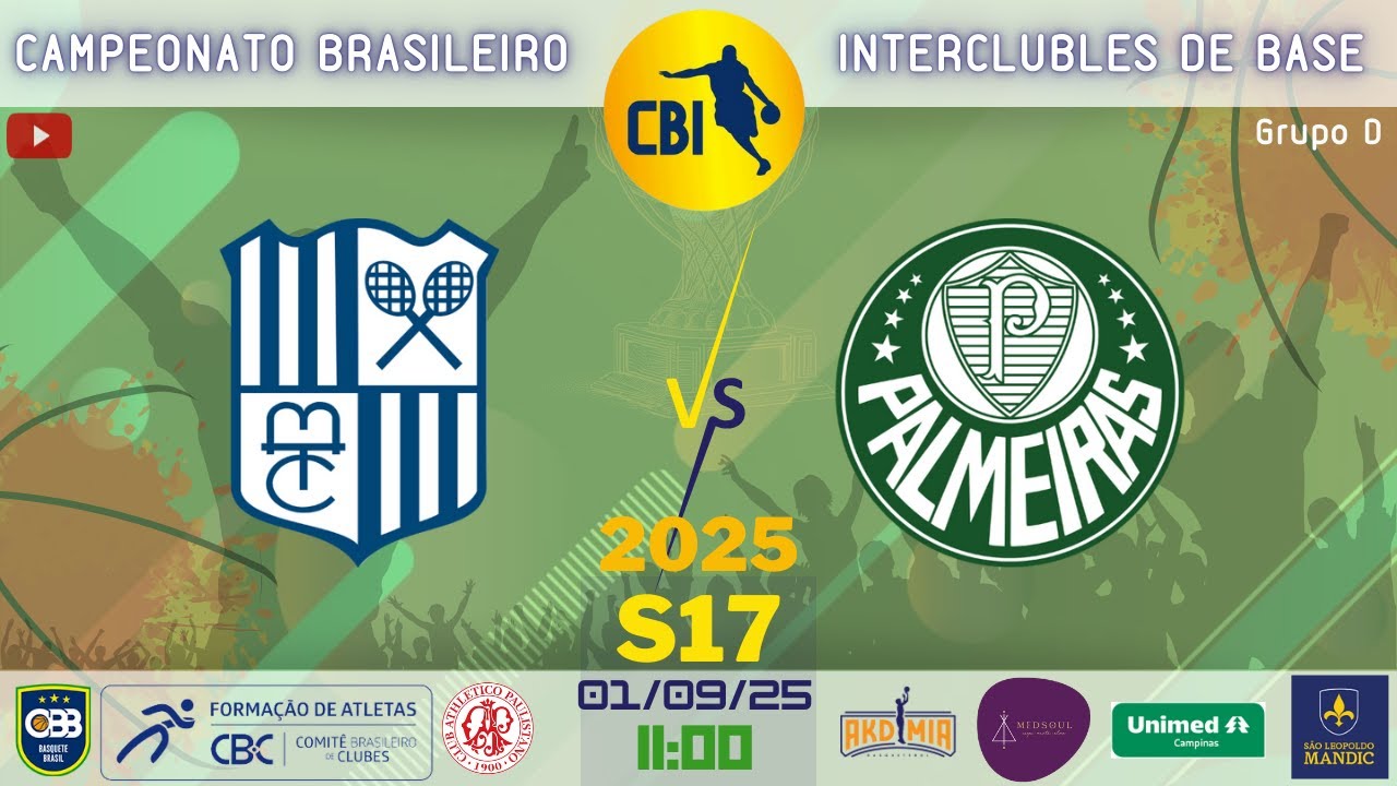 Minas (MG) X Palmeiras (SP) - CBI U17 2025 - Grupo D - Basquete Masculino