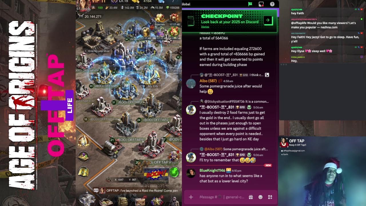 AGE OF ORIGINS / OFF TAP LIFE COMMUNITY MESSAGE