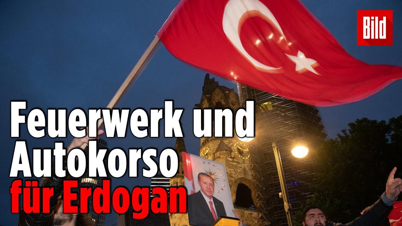 Nach Präsidentschaftswahlen in der Türkei: Erdogan-Anhänger jubeln in Berlin