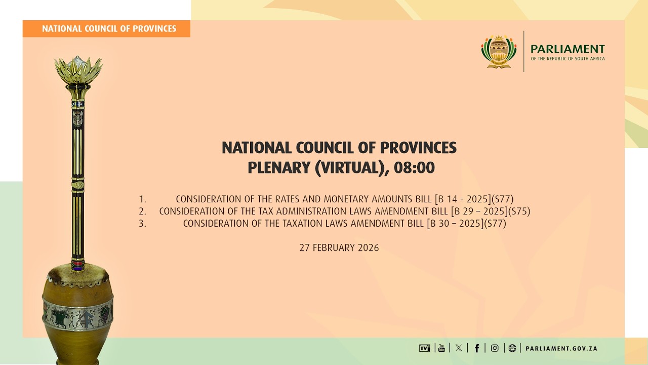 National Council of Provinces Plenary, 27 February 2026