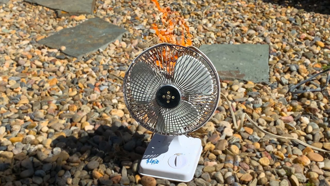 Deluxe Desk Fan Fire