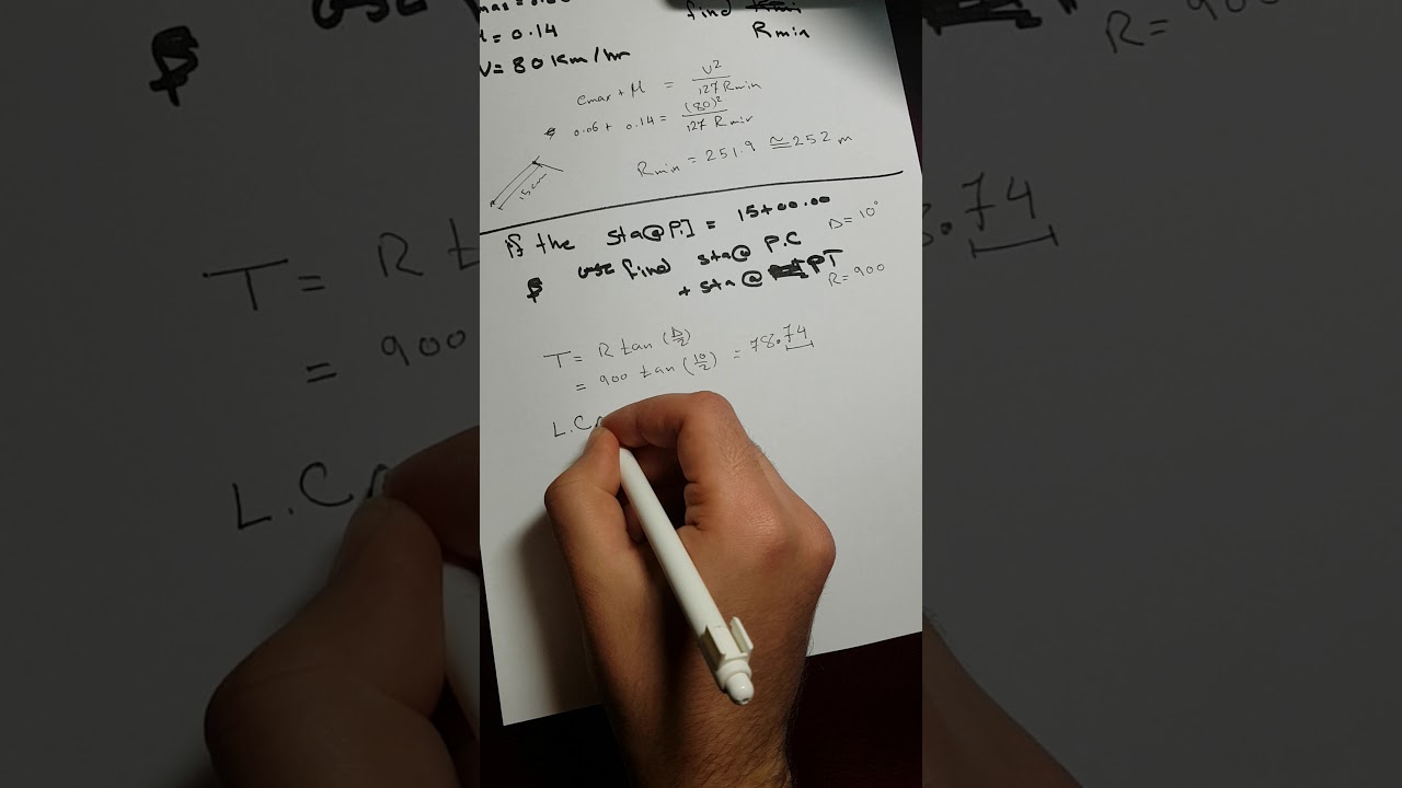 Design of horizontal curve   section 2   تصميم الطرق و الرصفات  ZUJ