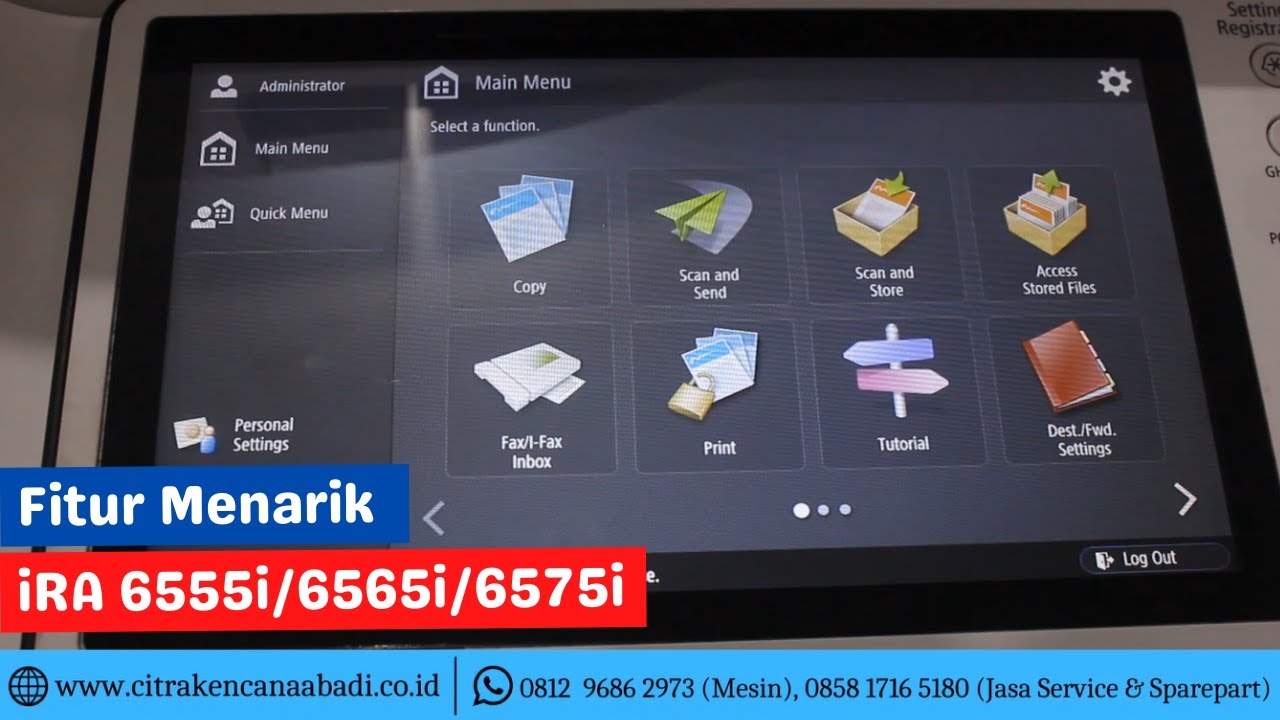 Mesin Fotocopy Canon iRA 6555i/6565i/6575i DADF | Fitur-Fitur Menarik