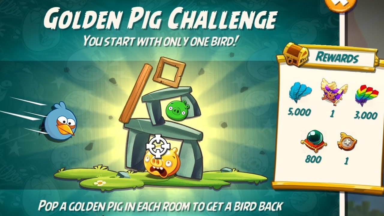 Angry birds 2 the golden pig challenge 5 oct 2024 with blues