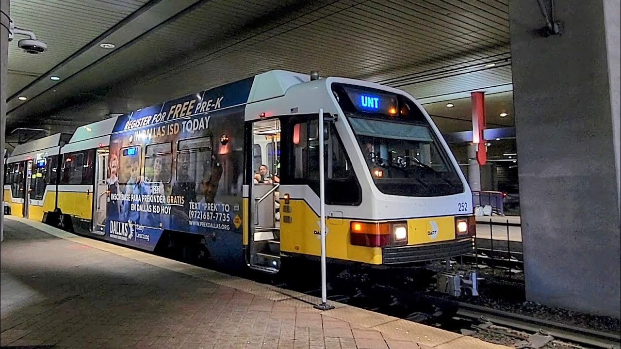 DART Red & Blue Line trains at Convention Center Station pre-closing 10/13/25 (1k Special 19)