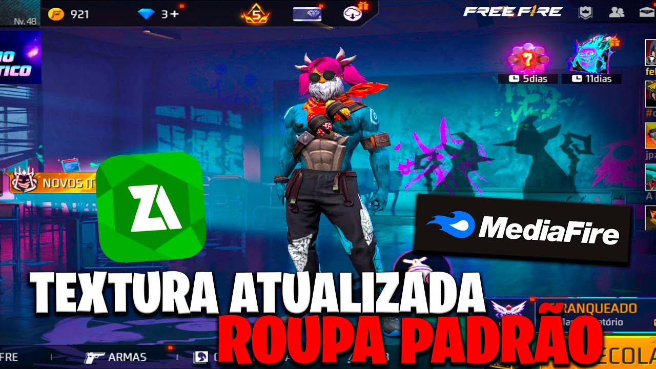 SAIU!! TEXTURA DO MANDELA NA SKIN PADRÃO DO ALOK (ANTI BAN) LINK DIRETO!!