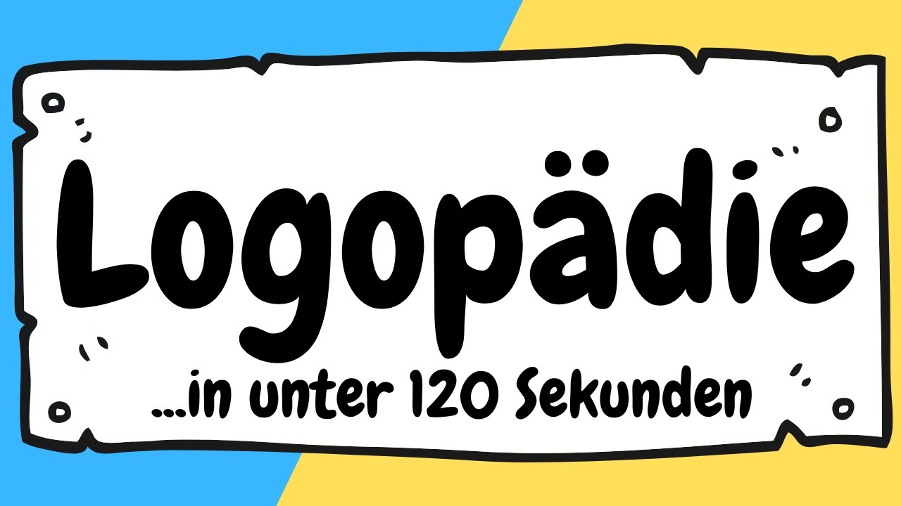 Logopädie in unter 120 Sekunden erklärt | ERZIEHERKANAL