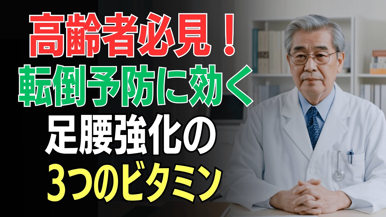 転倒予防に効く！3つのビタミンで足腰を強化する方法  【高齢者向け】 [医師たちの健康録]