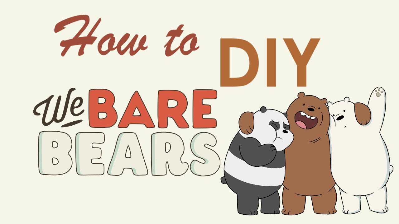 How to DIY We BARE BEARS Polymer Clay Tutorial