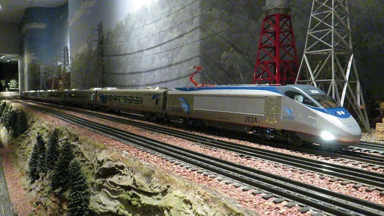 San Diego 3 Railers Lionel Amtrak Acela train action