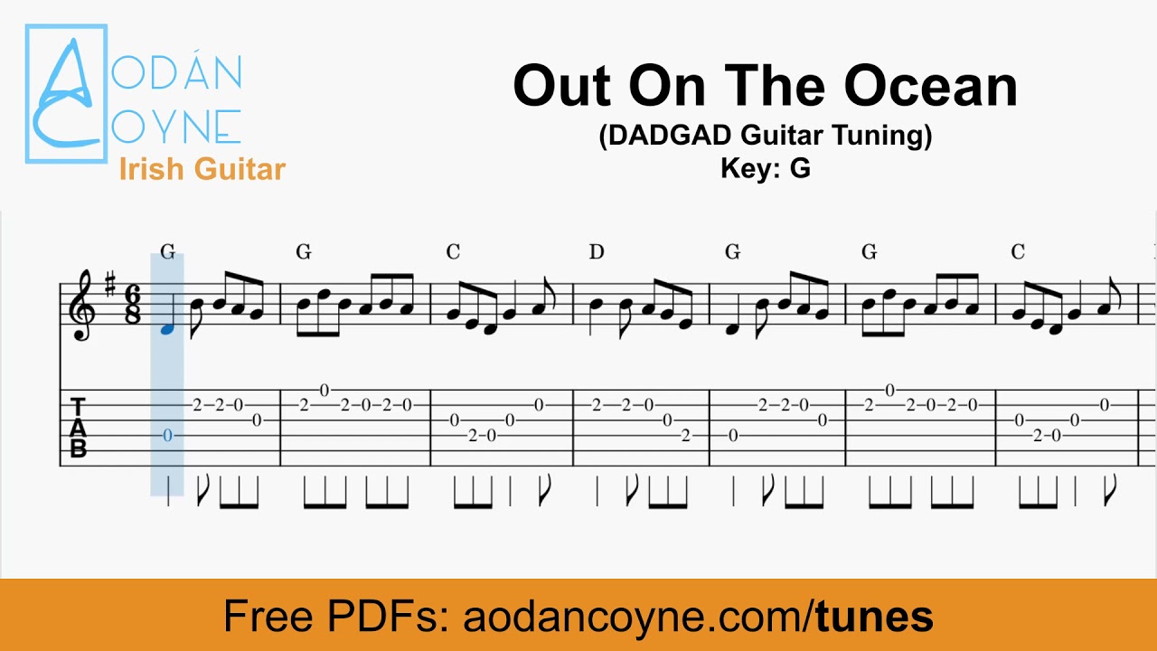 How To Play Out On The Ocean - Irish Jig (Tabs, Notation & Chords)