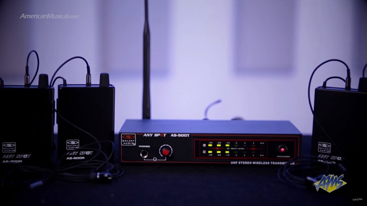 Galaxy Audio AS-900 4 Pack Wireless In Ear Monitor System - Galaxy Audio AS-900-4