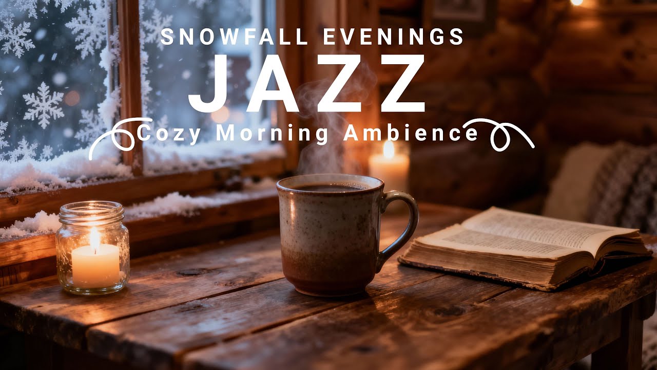Cozy Winter Jazz Piano for Relaxing & Study - Snow Coffee Shop Ambience Music 🎧