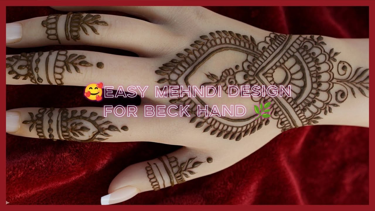 🥰Beautiful Back Hand Mehndi Design 🌿 Simple & Trending Mehndi2026|New easy mehndi design #video