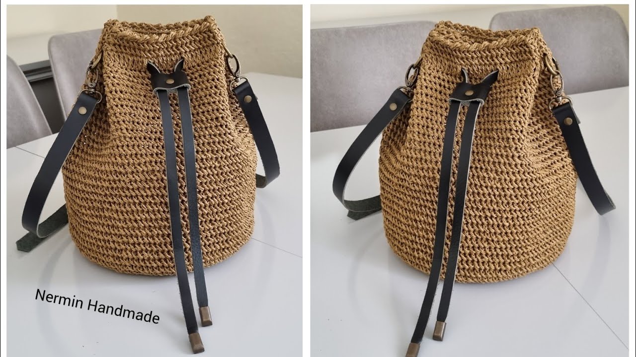 HARİKA OLDU🥰 HASIR DESENLİ TORBA ÇANTA YAPIMI