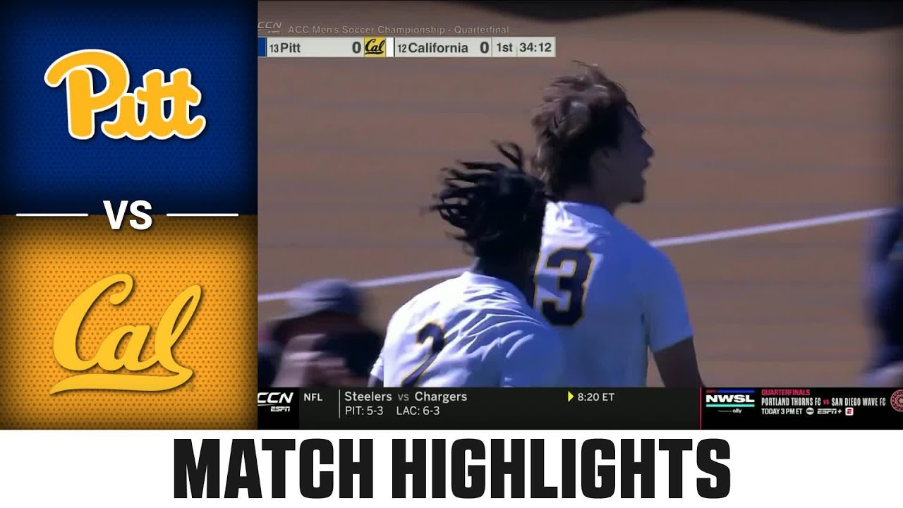 Pitt vs. Cal Match Highlights |  2025-26 ACC Men&rsquo;s Soccer