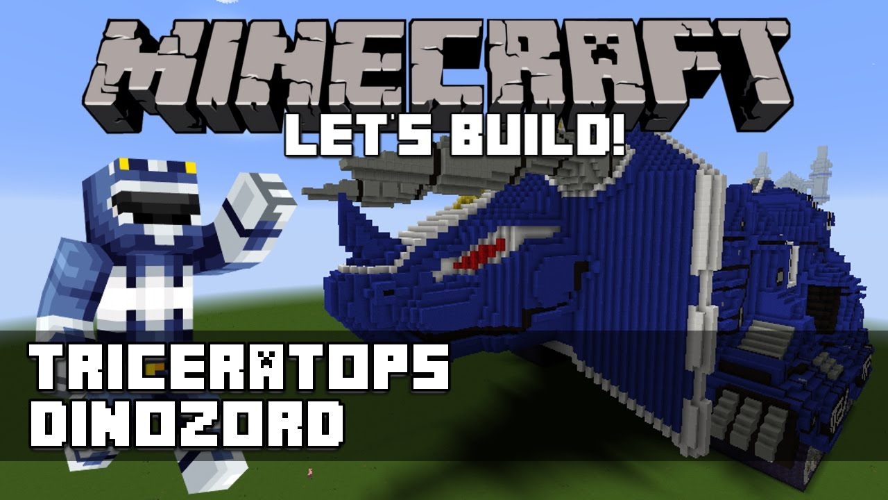 TRICERATOPS DINOZORD | Minecraft: Let's Build | Mighty Morphin Power Rangers Dinozords.