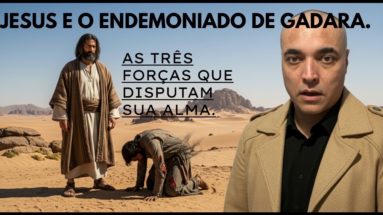 Jesus e o endemoniado gadareno. As três forças que disputam sua alma.