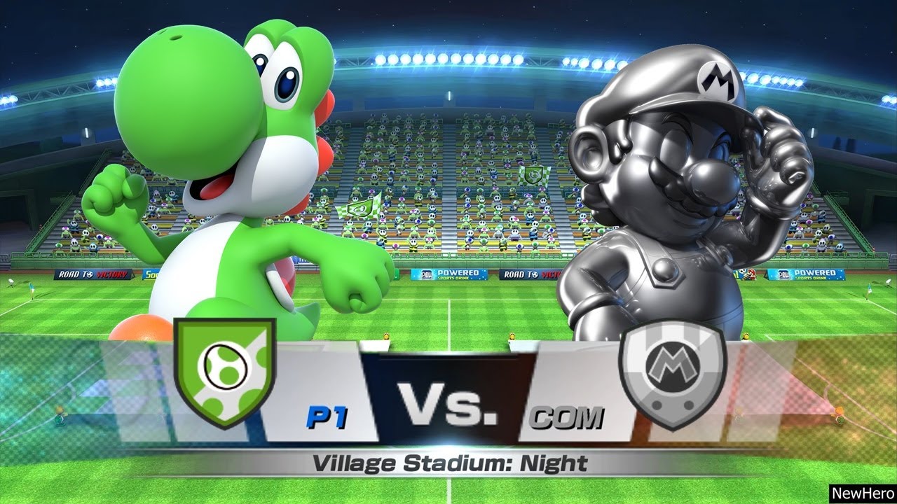 Mario Sports Superstars - Yoshi/Mario Vs. Metal Mario/Donkey Kong