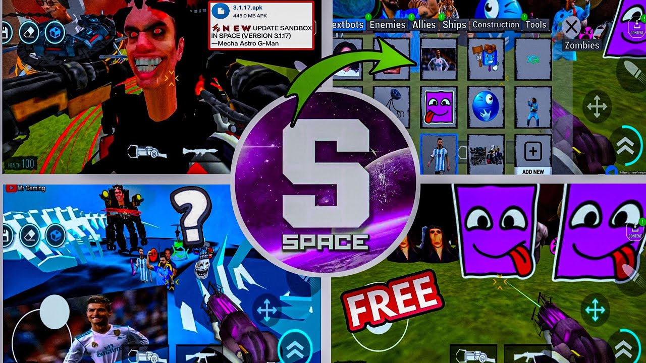 SANDBOX IN SPACE NEW UPDATE V 3.1.17 THE NEW MECHA ASTRO G-MAN ADD DIS GAMES|| #sandbox #cameraman