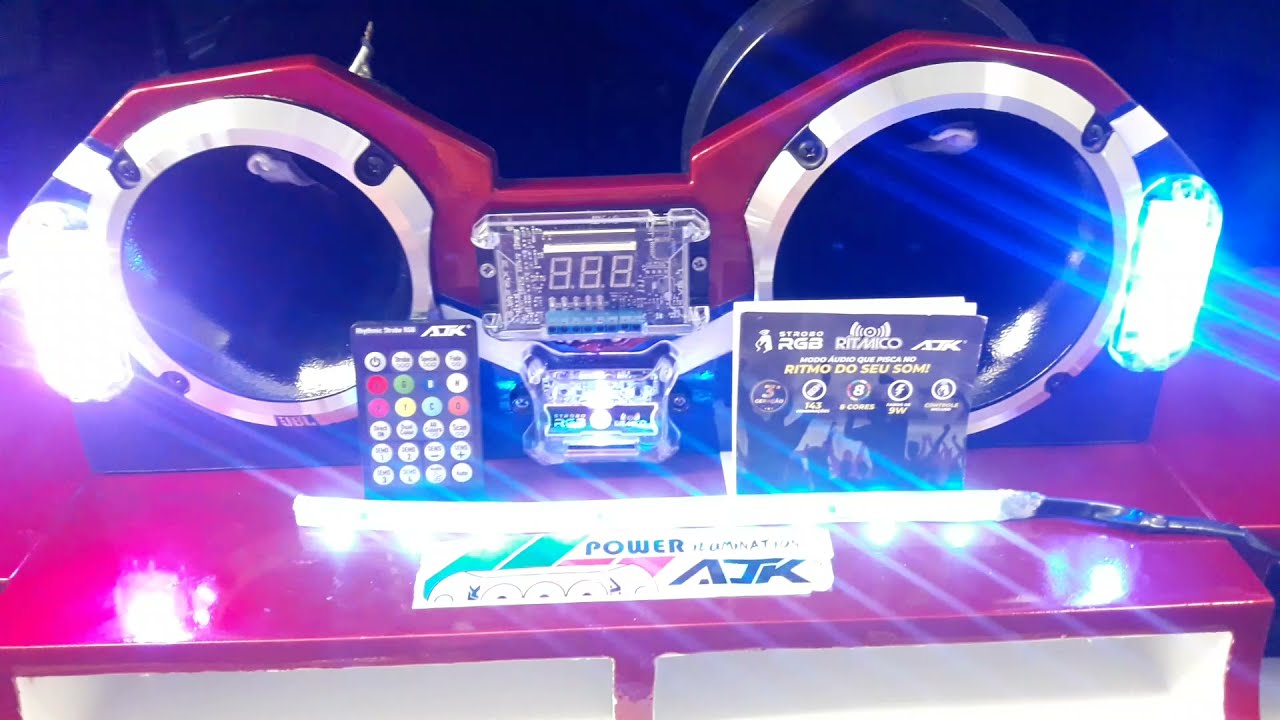 Como instalar strobo rítmico da AJK com fita led digital na no som