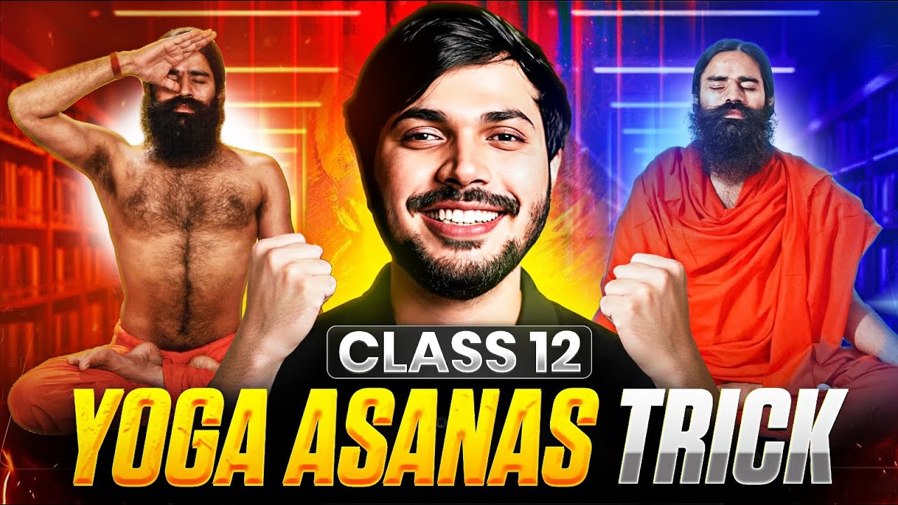 Physical Education Yoga Asanas Tricks & Mnemonics😍 Unit 3 Class 12 CBSE Boards 2026🔥🤯