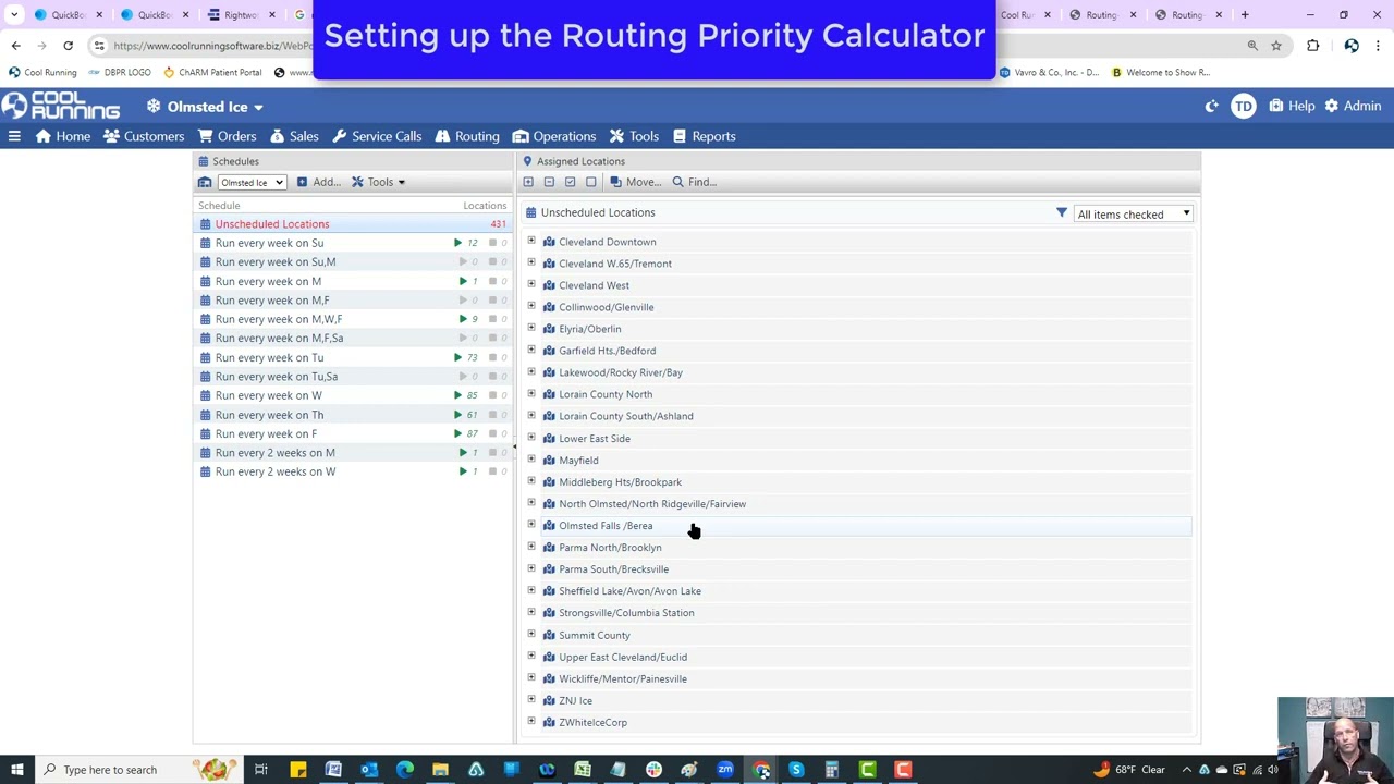 Training Setting up the Routing Priority Calculator