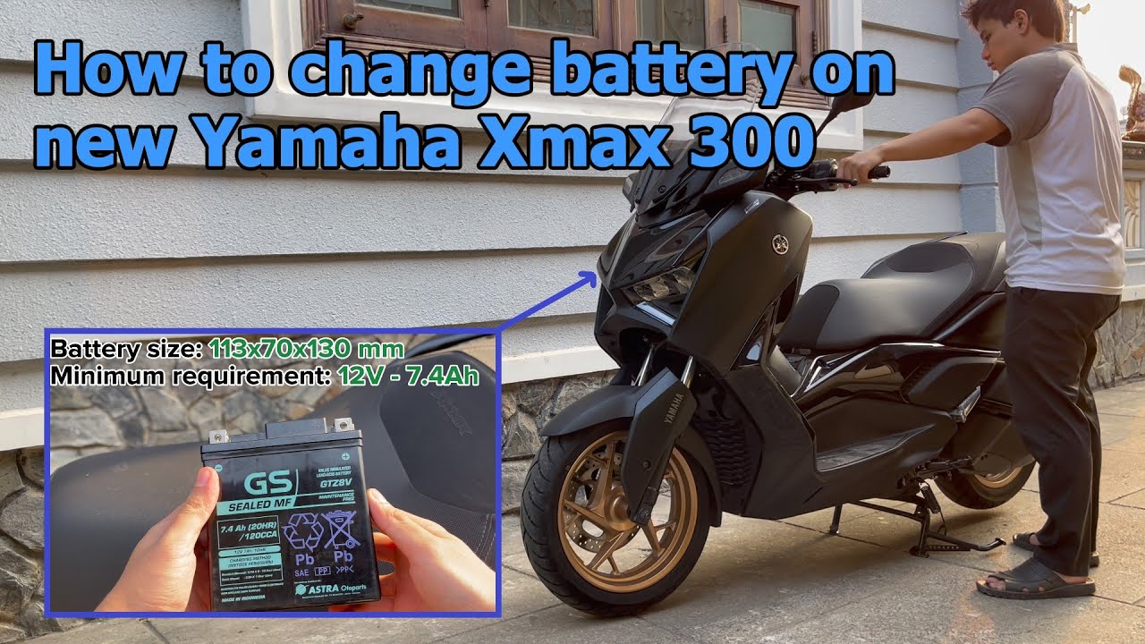 How to Change BATTERY on Yamaha Xmax 300