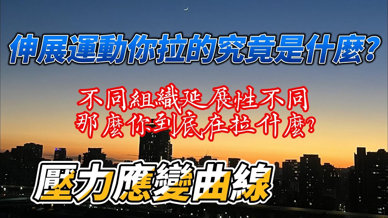 拉筋伸展，你有想過你拉開的究竟是什麼嗎?