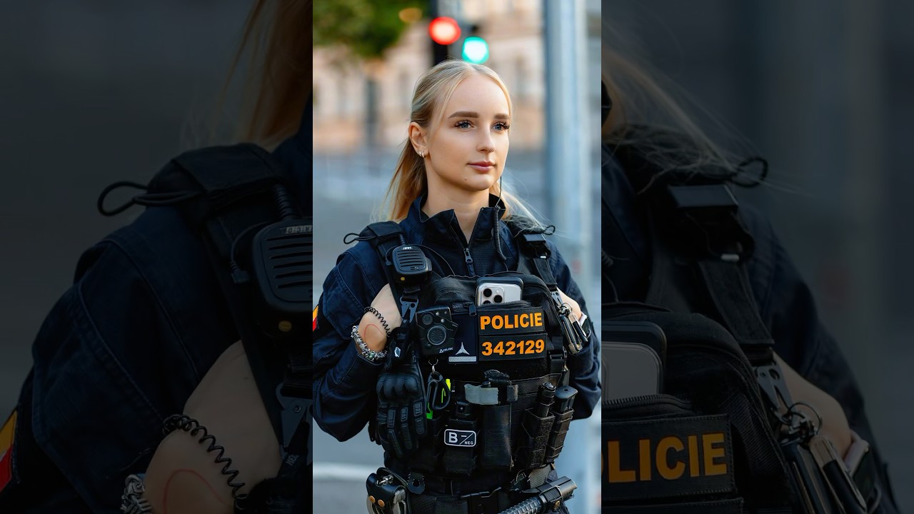 Surprised a Beautiful Czech Police Officer 👮🏼🫡 #streetphotography #police