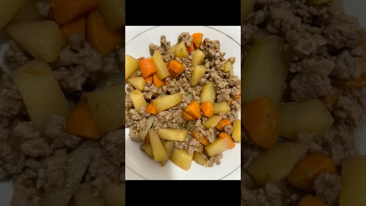 Ginisang Pork Giniling with Potatoes and Carrots #filipinofood  #ulamideas #quickrecipe