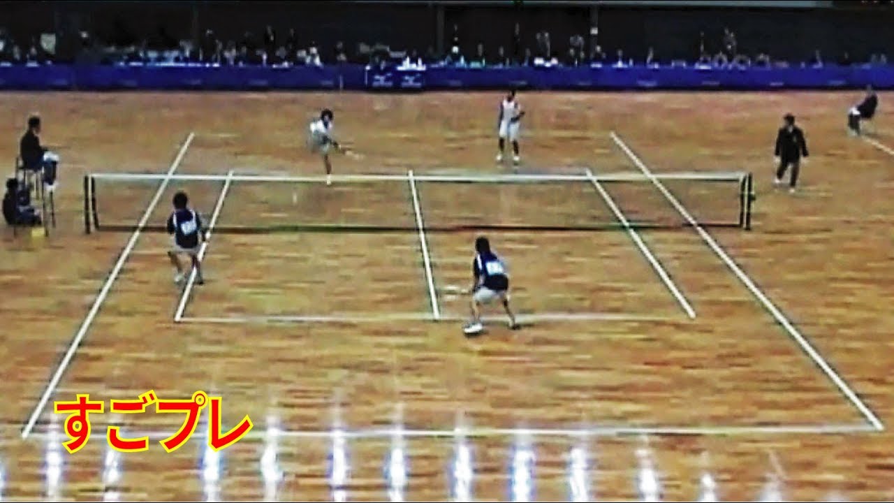 すごプレソフトテニス　全日本インドア選手権2011　男子　決勝戦　篠原・小林(日体桜友会・ミズノ)－早川・向井(立命館大学)