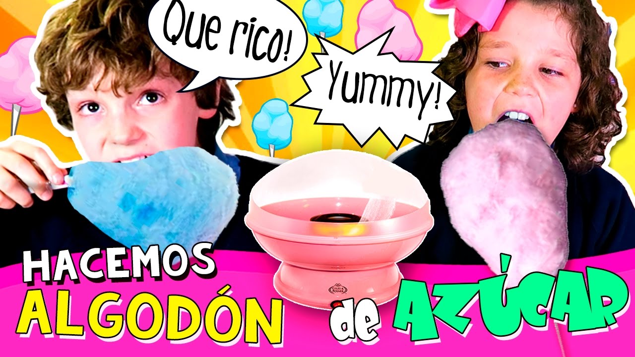 😛 Máquina de ALGODÓN de AZÚCAR☁️🍬 ¡Hacemos algodón de azúcar CASERO! 😍 Cotton Candy Maker español