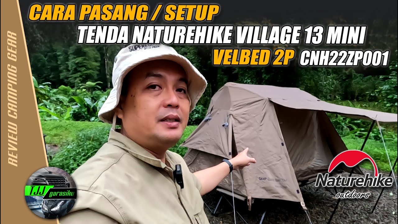Cara pasang / setup  tenda camping velbed 2P / campbed Naturehike Village 13 Mini CNH22ZP001