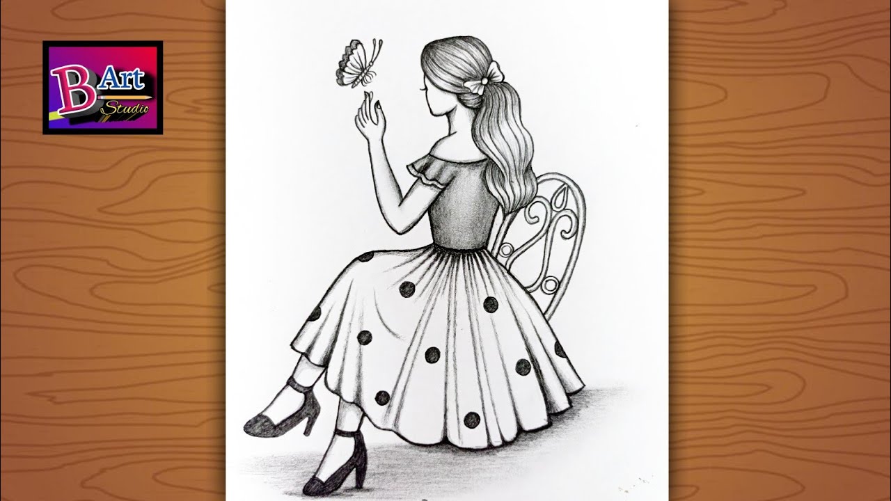 How to draw a girl easy | simple girl drawing | step by step.