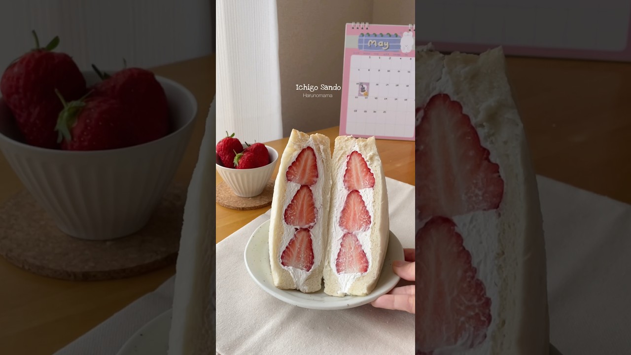 [Ichigo Sando] strawberry sandwich with ready to use whipped cream&hellip;easy and yummy 😋 #homecafe