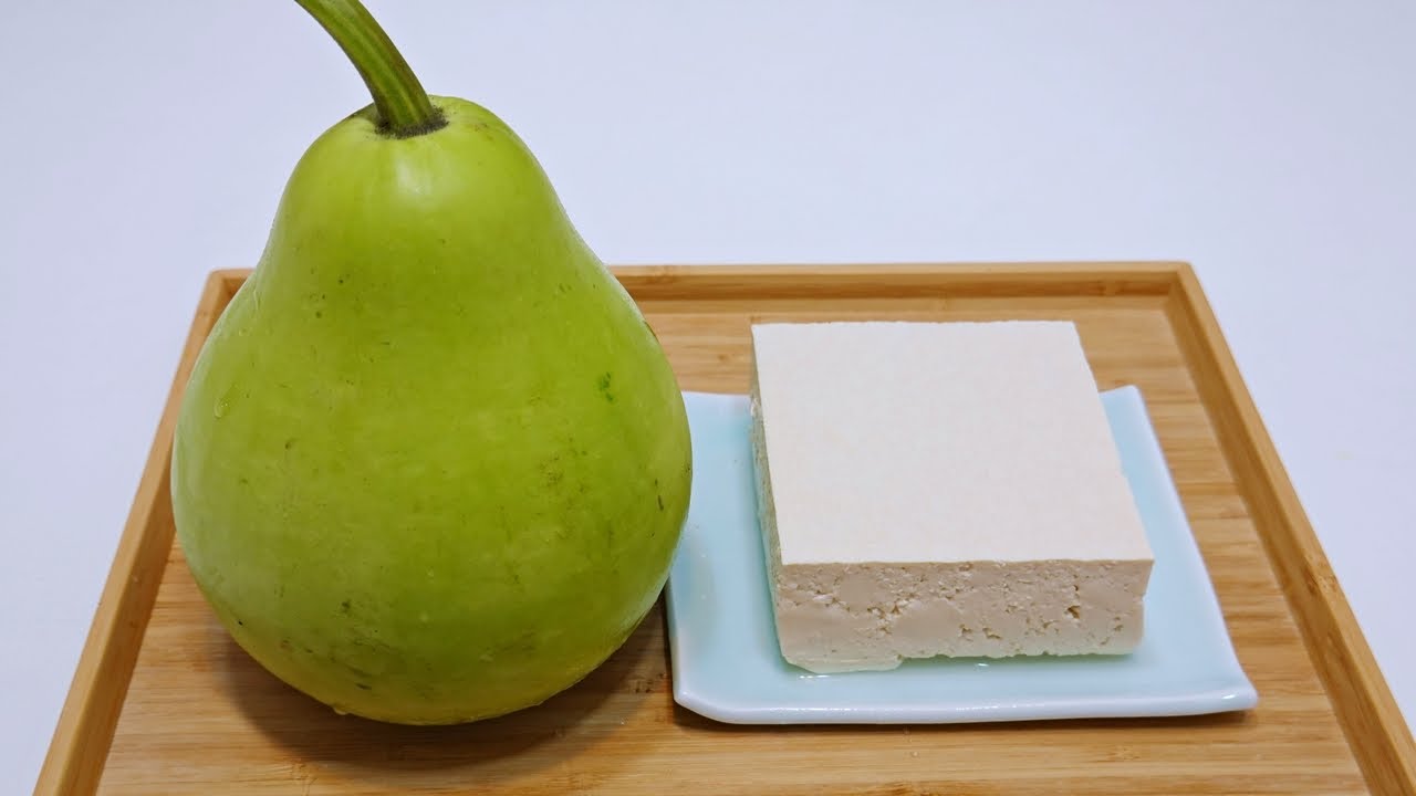 素食│蒲瓜這樣做實在太香了，加一個豆腐，不用炸不用烤，每次一大盤都不夠吃│家常菜料理│Bottle Gourd & Tofu Vegan Recipe