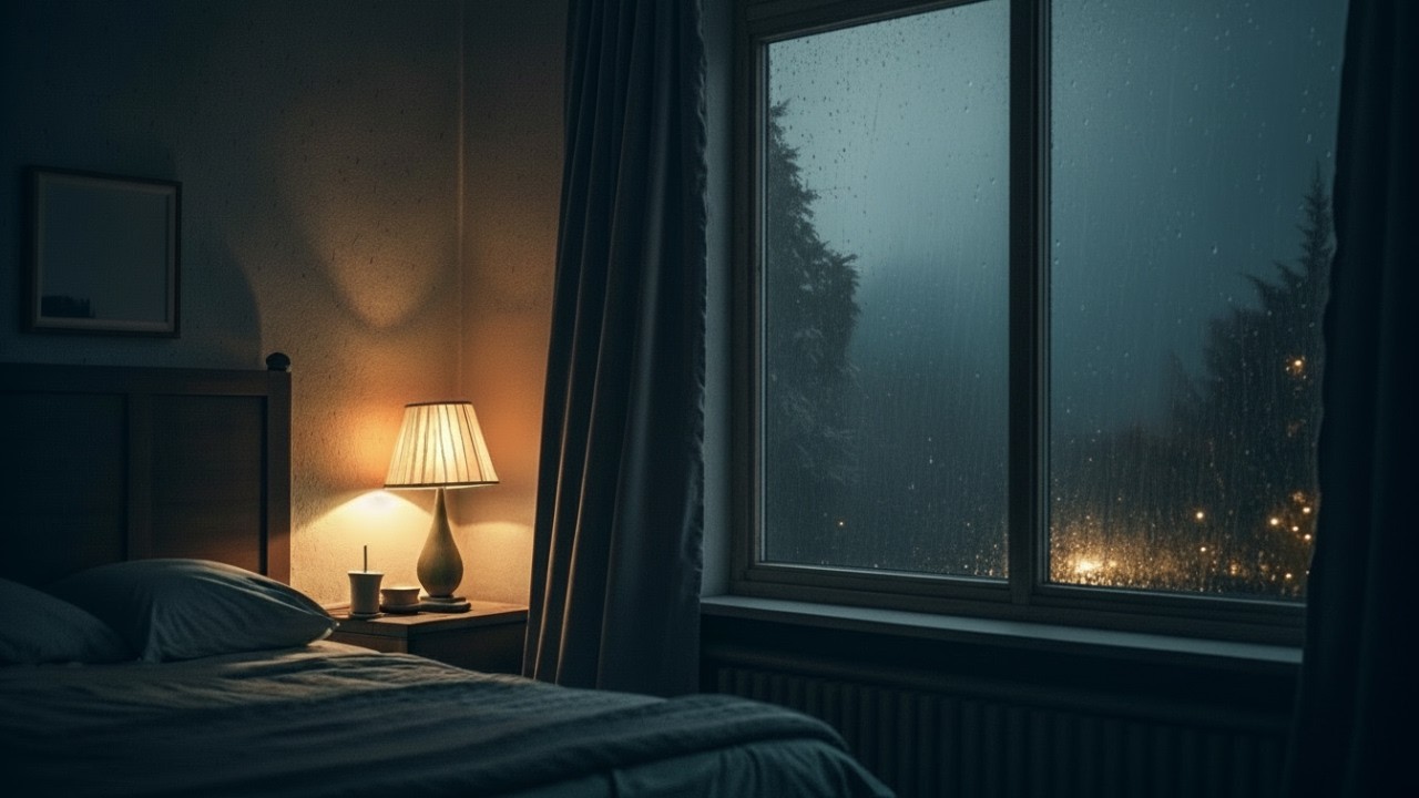 10 Hours Cozy Bedroom Rain at Night 🌧️🏠 – Black Screen Sleep Sounds | Deep Sleep & Relaxation