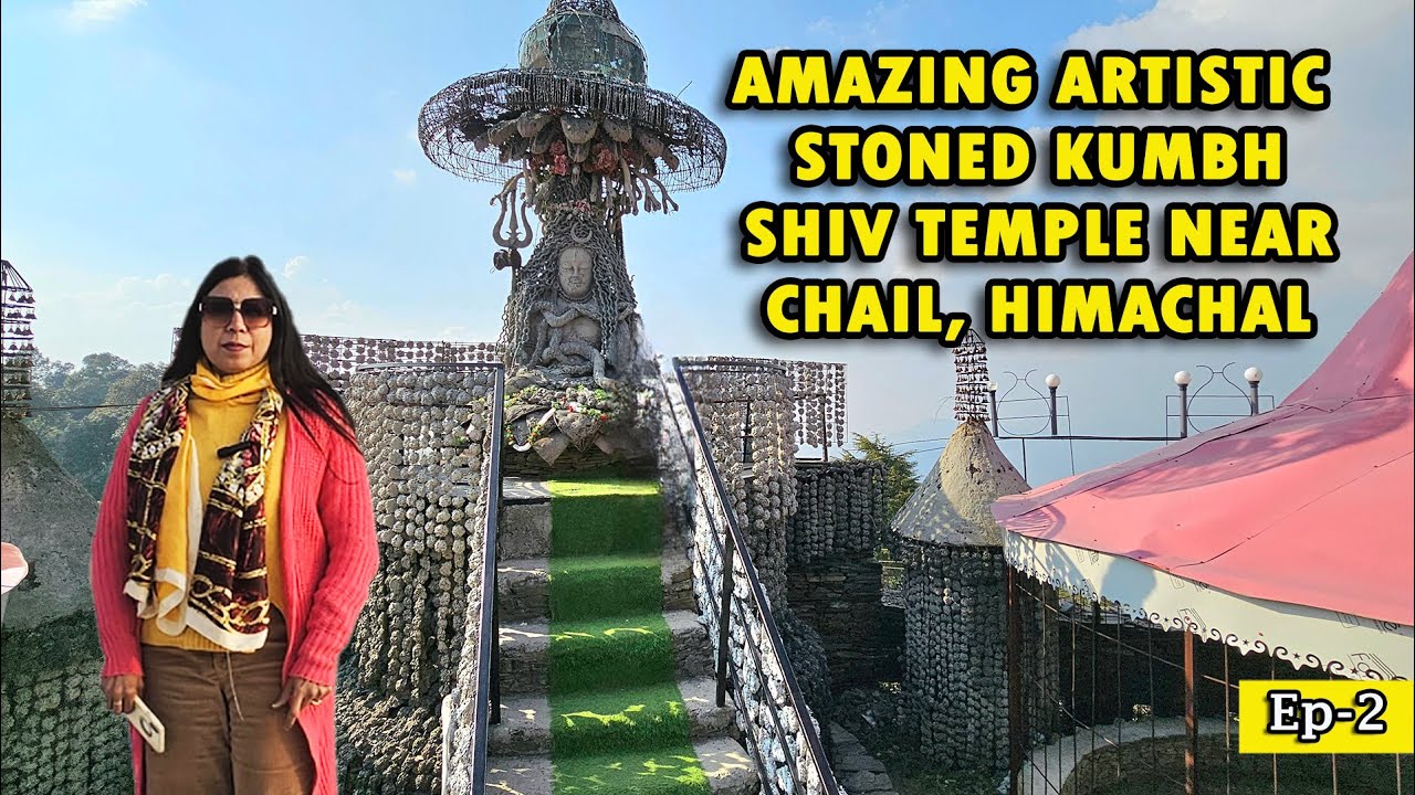 Amazing Artistic Stoned Kumbh Shiv Temple Near Chail, Himachal