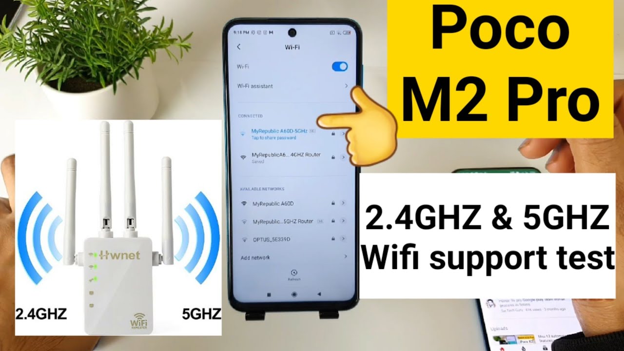 Poco m2 pro Wifi 5ghz and 2.4ghz support and strength test