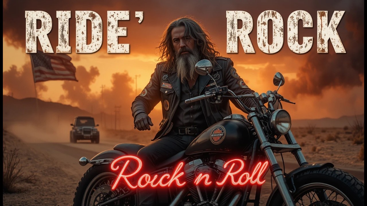 Best Rock N Roll Music 🎸 Ride 'N Rock 🔥 Steel Riders | Burning Roads & Rebel Guitars 🏍️