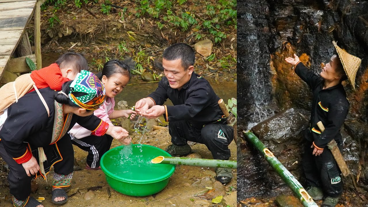 Dwarf Family Gets CLEAN WATER From Mountain Top - Dwarf Country life