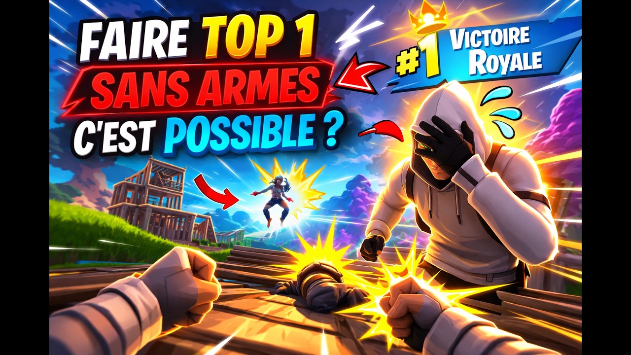 faire top 1 sans armes est ce que c'est possible ?