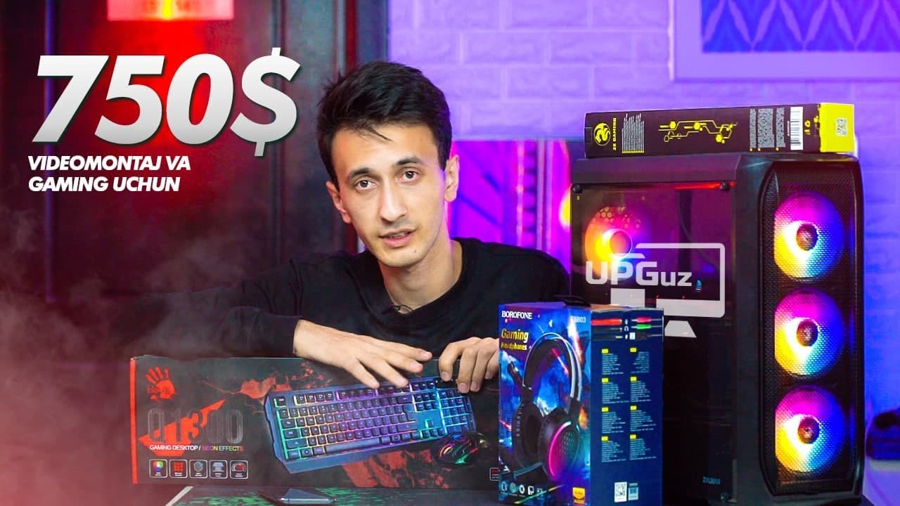 750$ LIK KOMPYUTER | VIDEOMONTAJ VA GAMING UCHUN