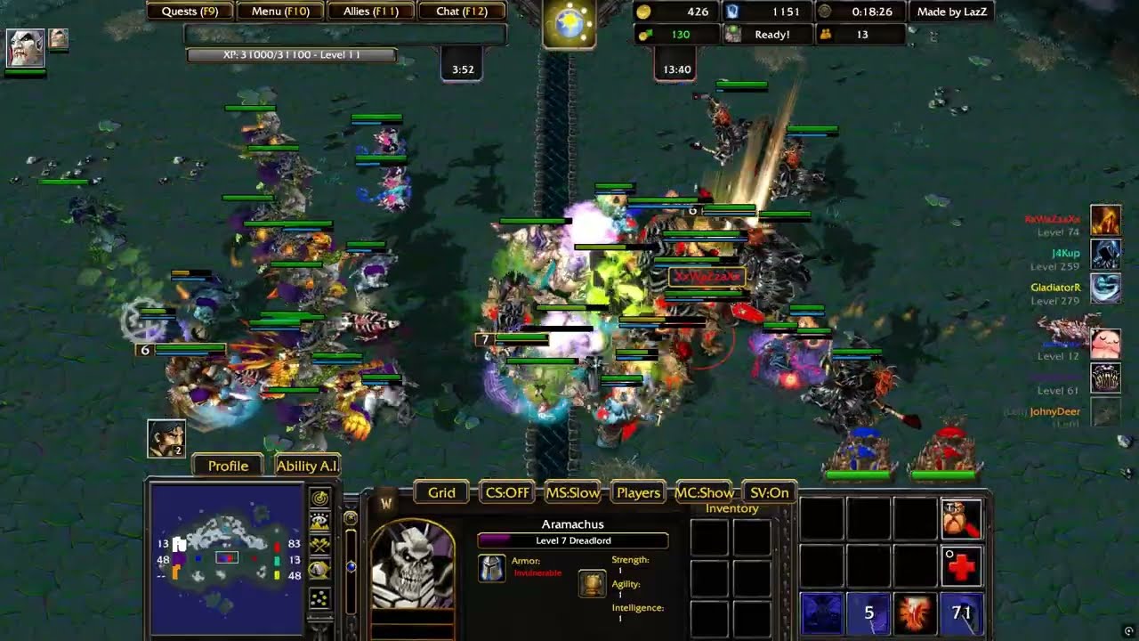 Warcraft 3: Direct Strike Map. Trying to WIN 2v3 BATTLE